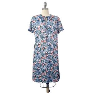 60s VTG Women's House Shift Dress Size S/M Floral Handmade